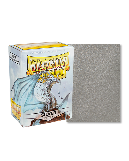 Dragon Shield Silver Matte Sleeves - Standard Size