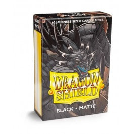 Dragon Shield Black Matte Sleeves - Japanese Size