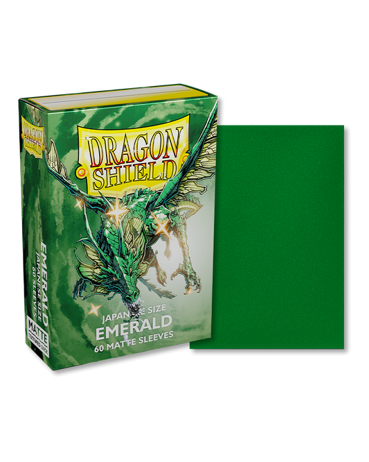 Dragon Shield Emerald Matte Sleeves - Japanese Size