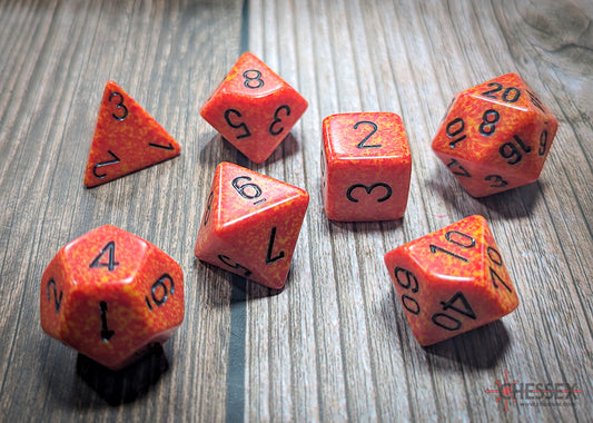 Chessex Speckled Fire Polyhedral 7-Die Set