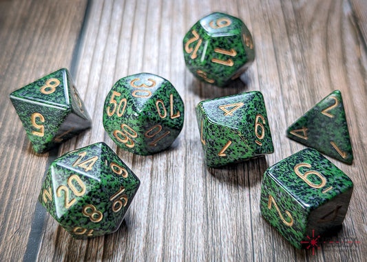 Chessex Speckled Golden Recon Polyhedral 7-Die Set