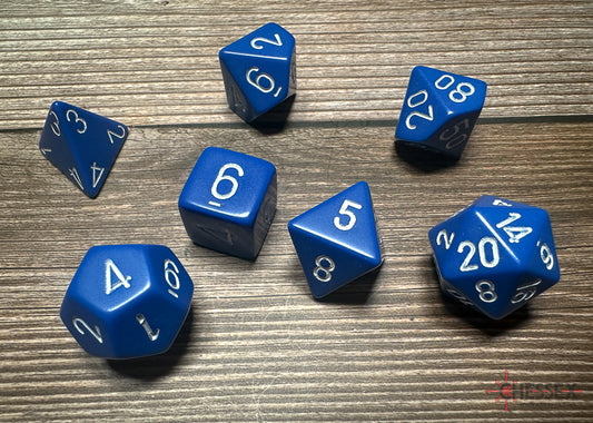 Chessex Blue/white Polyhedral 7-Die Set